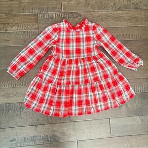 Cat & Jack Holiday Dress Christmas Red Plaid 4T
